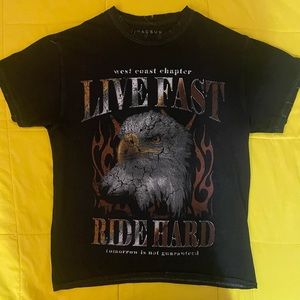 Live Fast Ride Hard Graphic Tee.